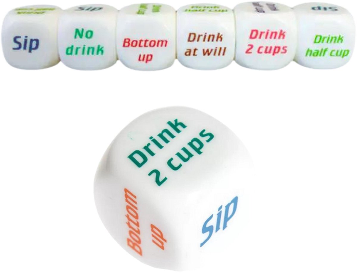 SuperTilt® - Drankdobbelsteen - Drankspel - Dobbelsteen met opdrachten