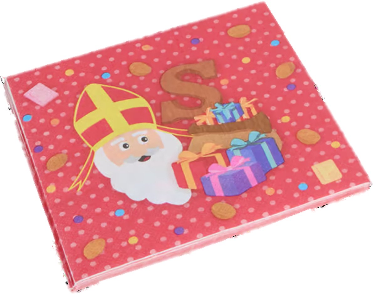 sinterklaas servetten - pakjesavond - 5 december - sint en piet - 8 stuks - feestdecoratie