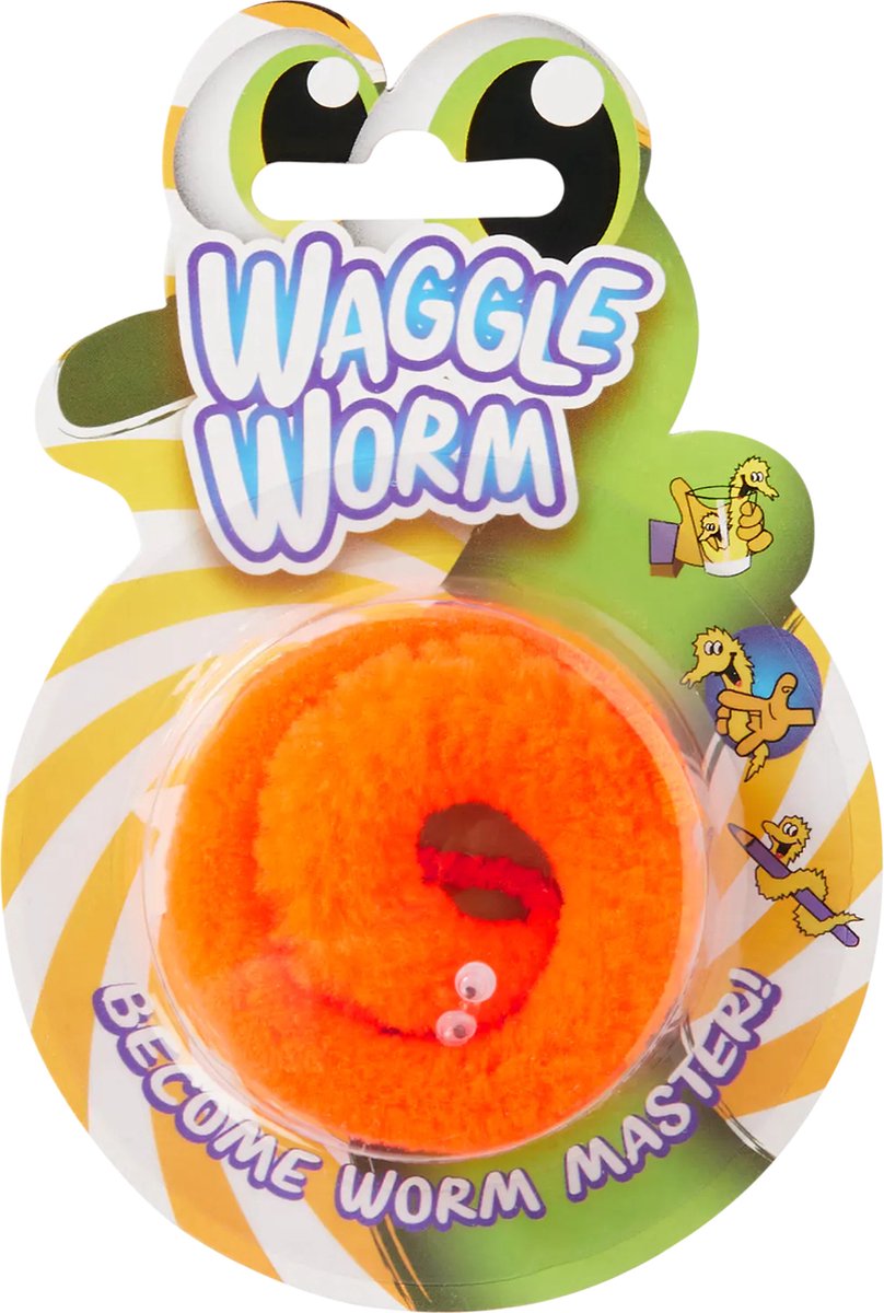 waggle worm paars - magische worm aan draad - schoencadeau - speelgoed kind