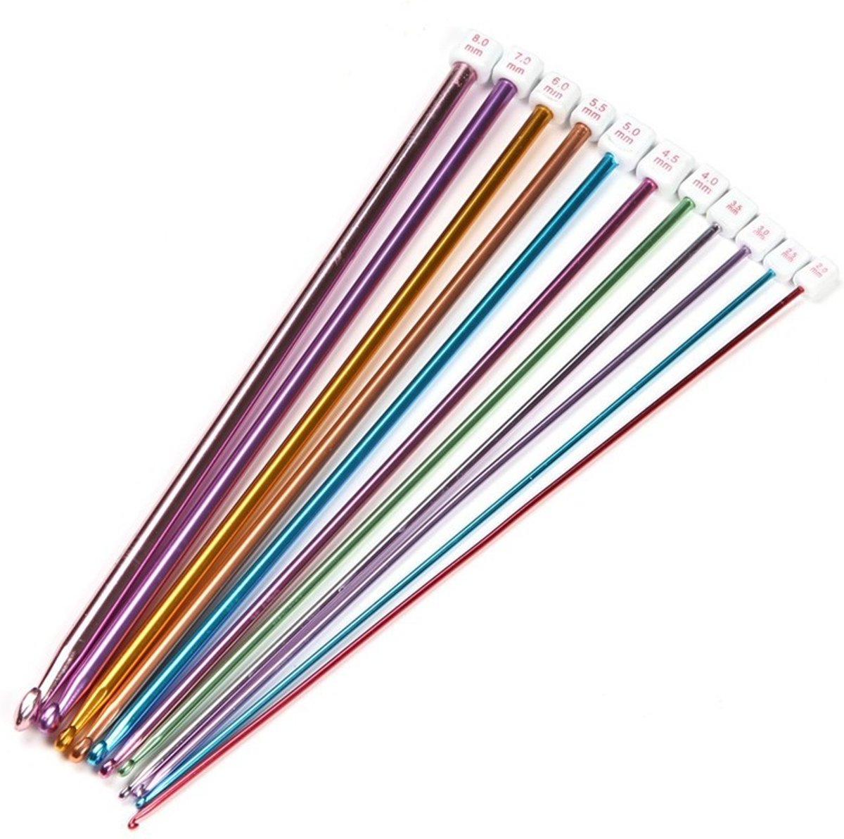 11-Delige Tunische Haaknaaldenset / Haaknaald Crochet Set Kit / Knitting Haken / 27 CM / Aluminium