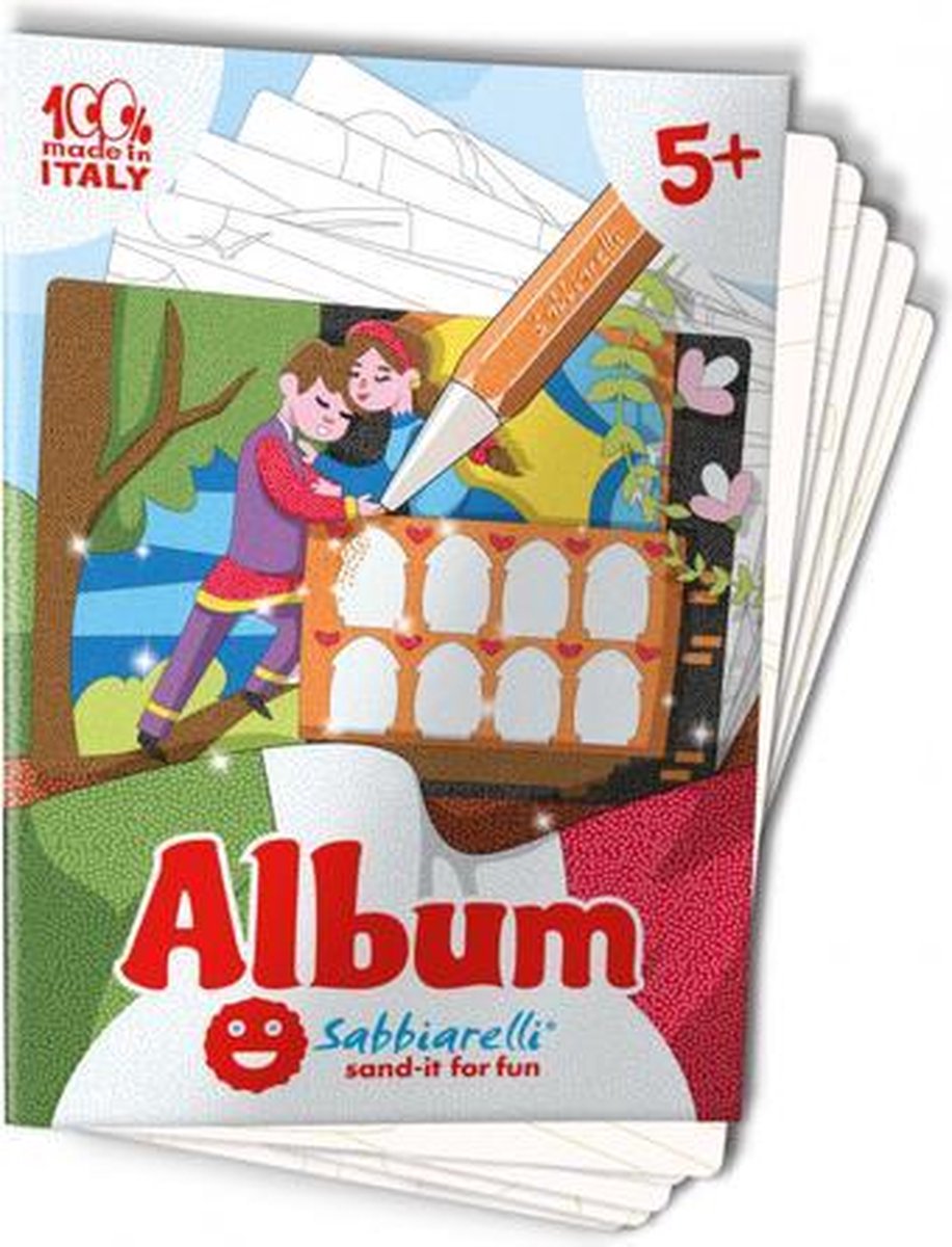 Sabbiarelli Zandschilderen Album Bella Italia 15x20 cm 5 stuks