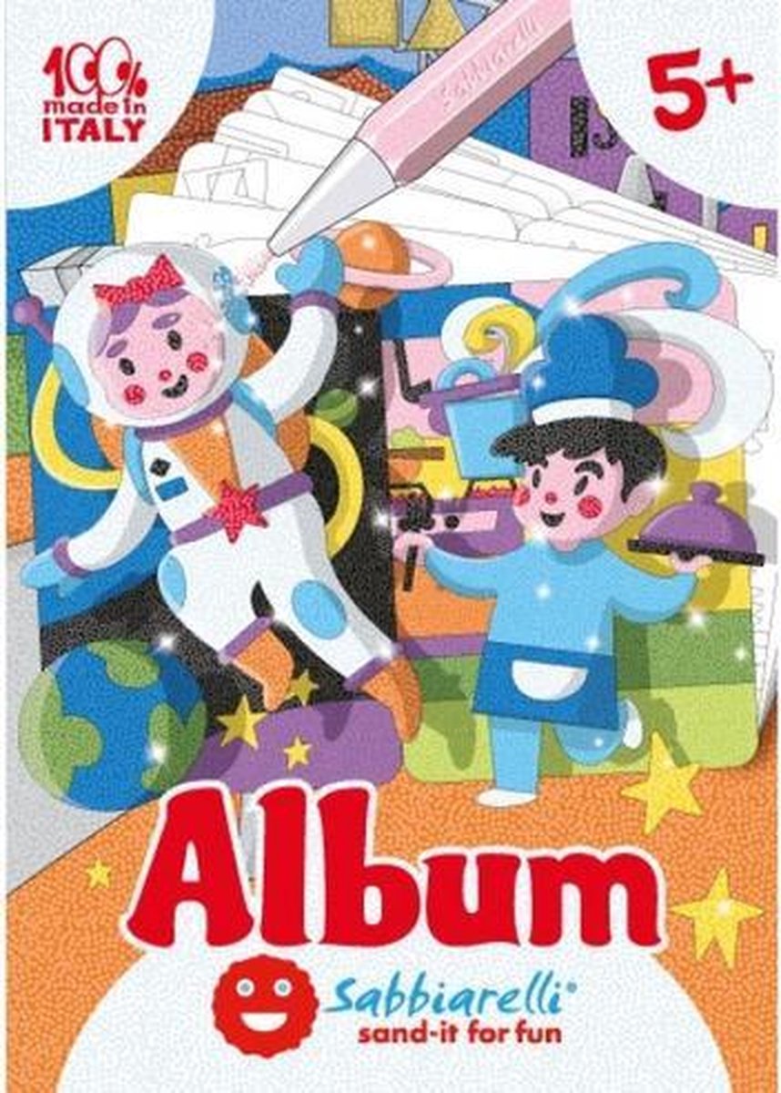 Sabbiarelli Zandschilderen Album Beroepen 15x20 cm 5 stuks