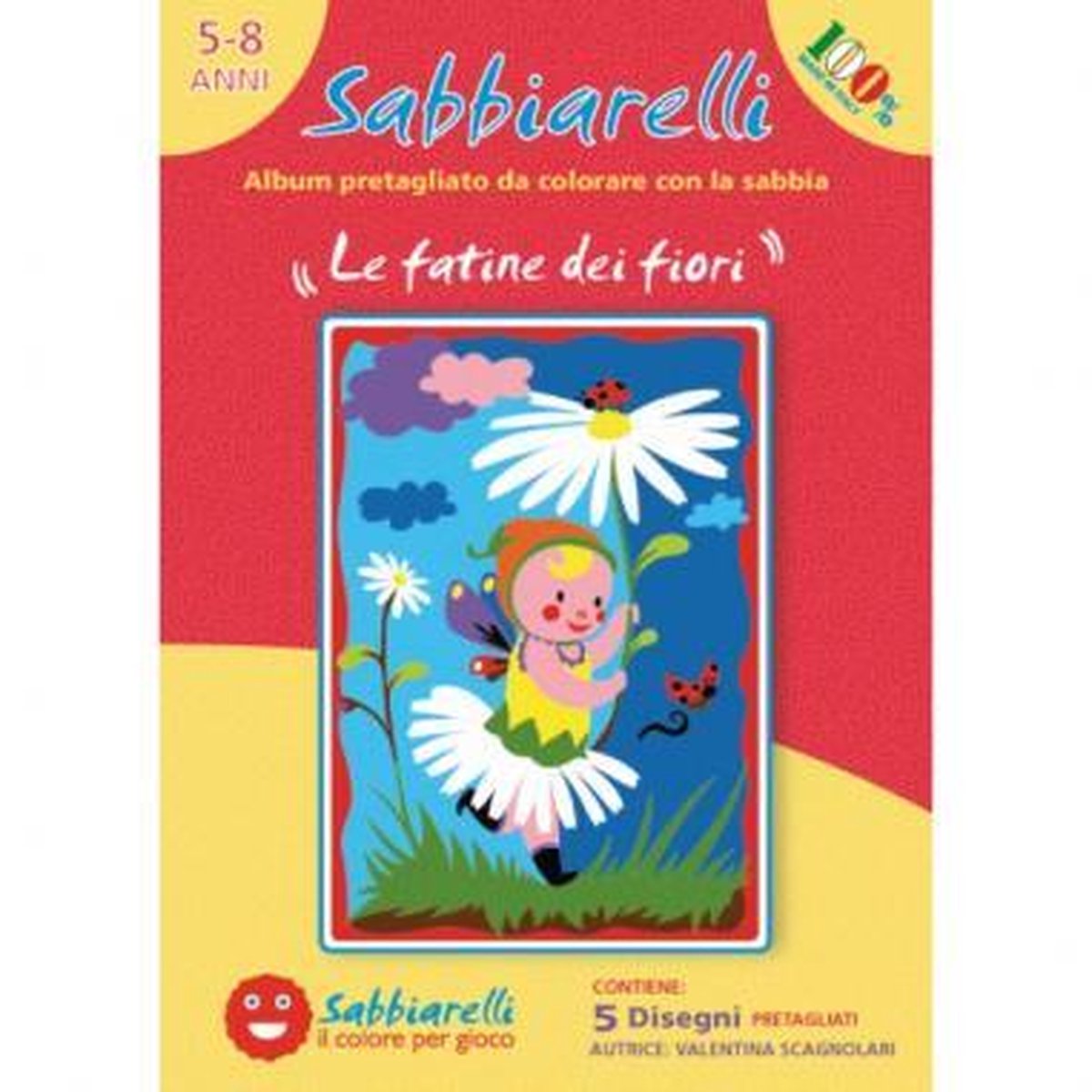 Sabbiarelli Zandschilderen Album Feeën 15x20 cm 5 stuks