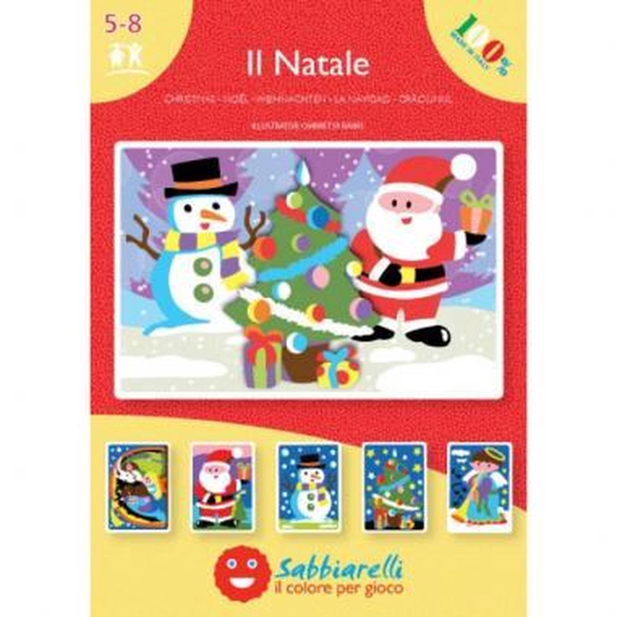 Sabbiarelli Zandschilderen Album Kerstmis 15x20 cm 5 stuks