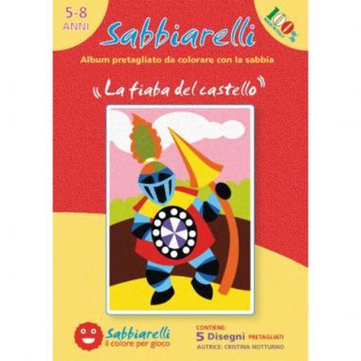 Sabbiarelli Zandschilderen Album Ridders en Prinsessen 15x20 cm 5 stuks