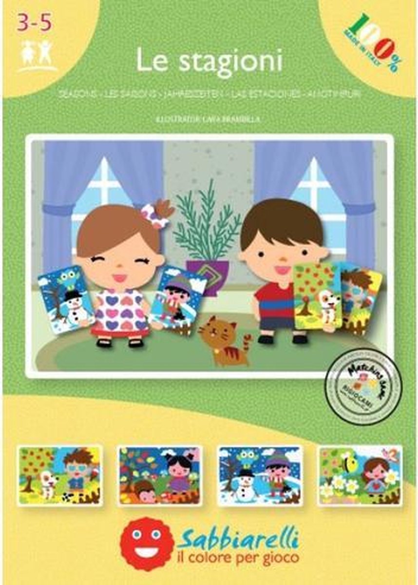 Sabbiarelli Zandschilderen Album Seizoenen 15x20 cm 5 stuks