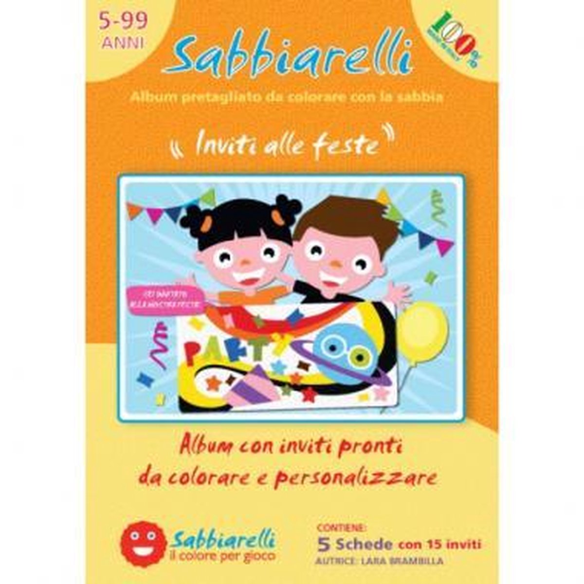 Sabbiarelli Zandschilderen Album Uitnodigingen 15x20 cm 5 stuks