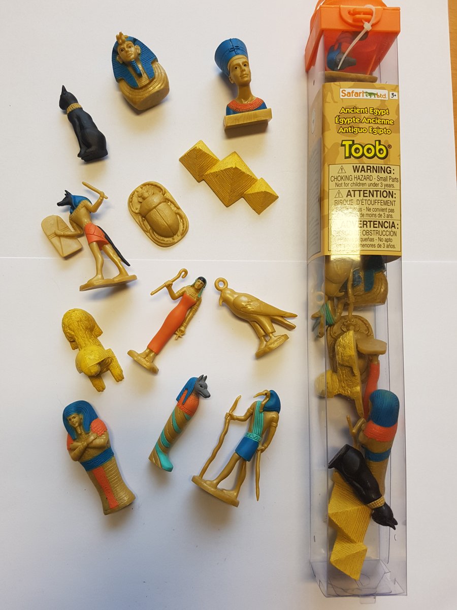 Tube met 12 mini figuren egypte