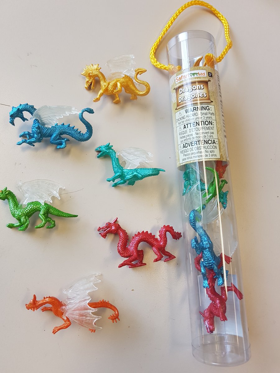Tube met 6 mini fuguur Draken