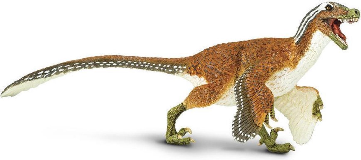 dinosaurus Velociraptor jongens 21,5 cm rubber oranje