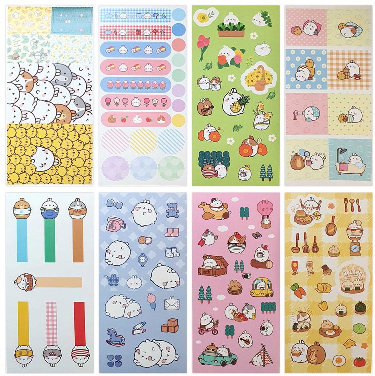 Sakami Merchandise Molang Sticker Pack Happy Days Patches & Stickers