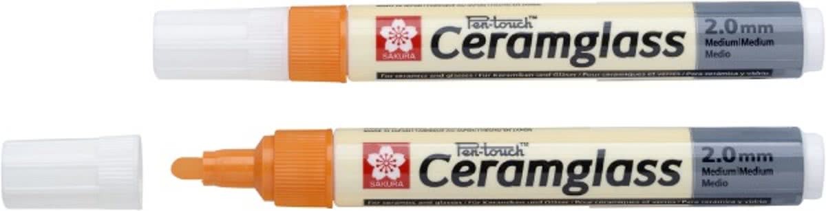 Pen-Touch Ceramglass keramiekstift oranje met medium punt (2,0 mm)