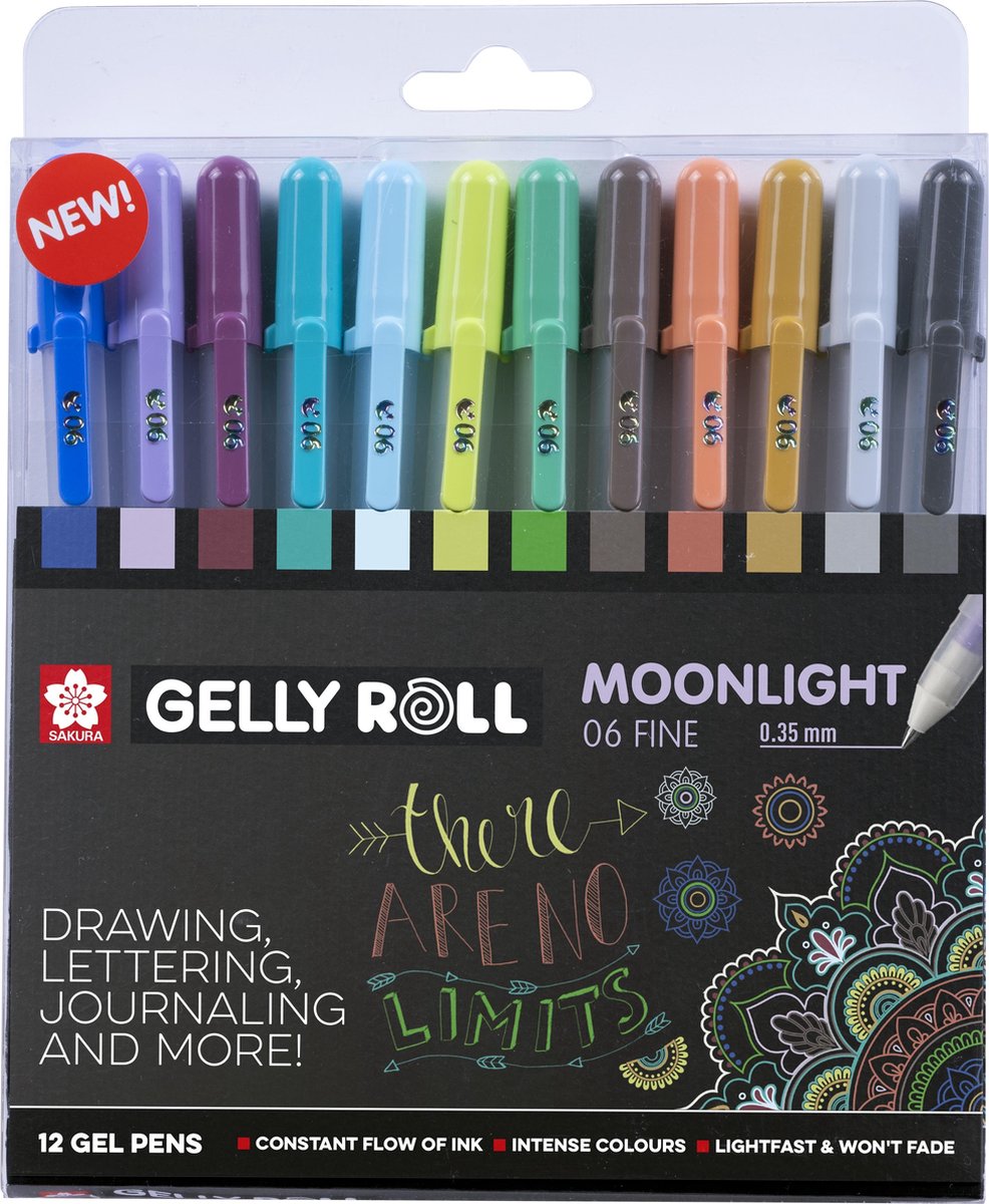   Gelly Roll Moonlight 06 gelpen set 12 - Cosmos - fluo effect