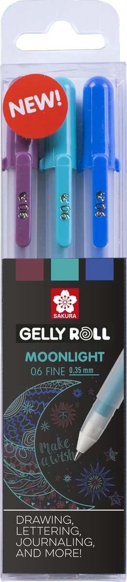   Gelly Roll Moonlight 06 gelpen set 3 - Galaxy - fluo effect