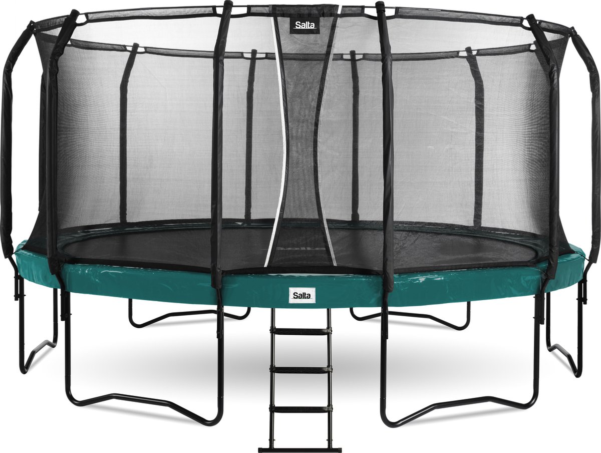   First Class - Trampoline met veiligheidsnet en ladder - ø 487 cm - Groen