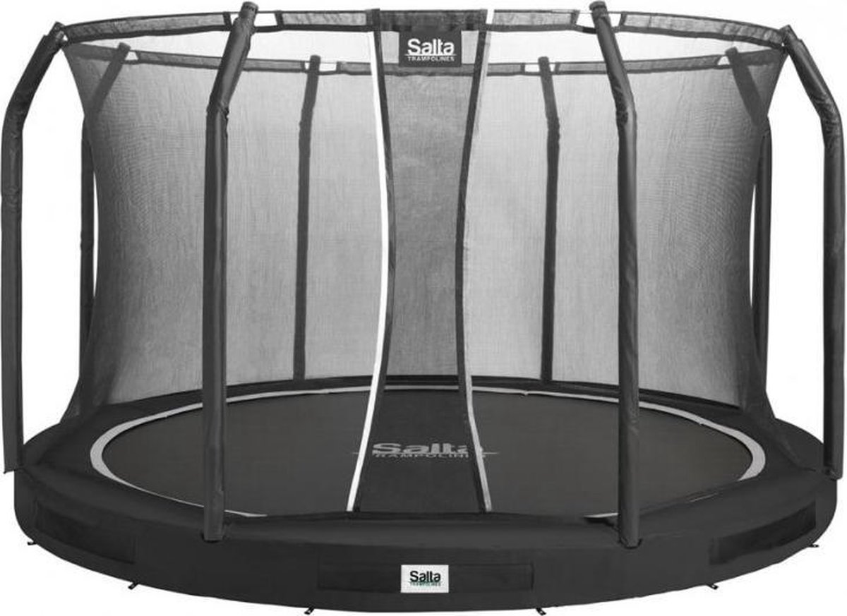   Premium Ground Trampoline met Veiligheidsnet - 305 cm - Zwart