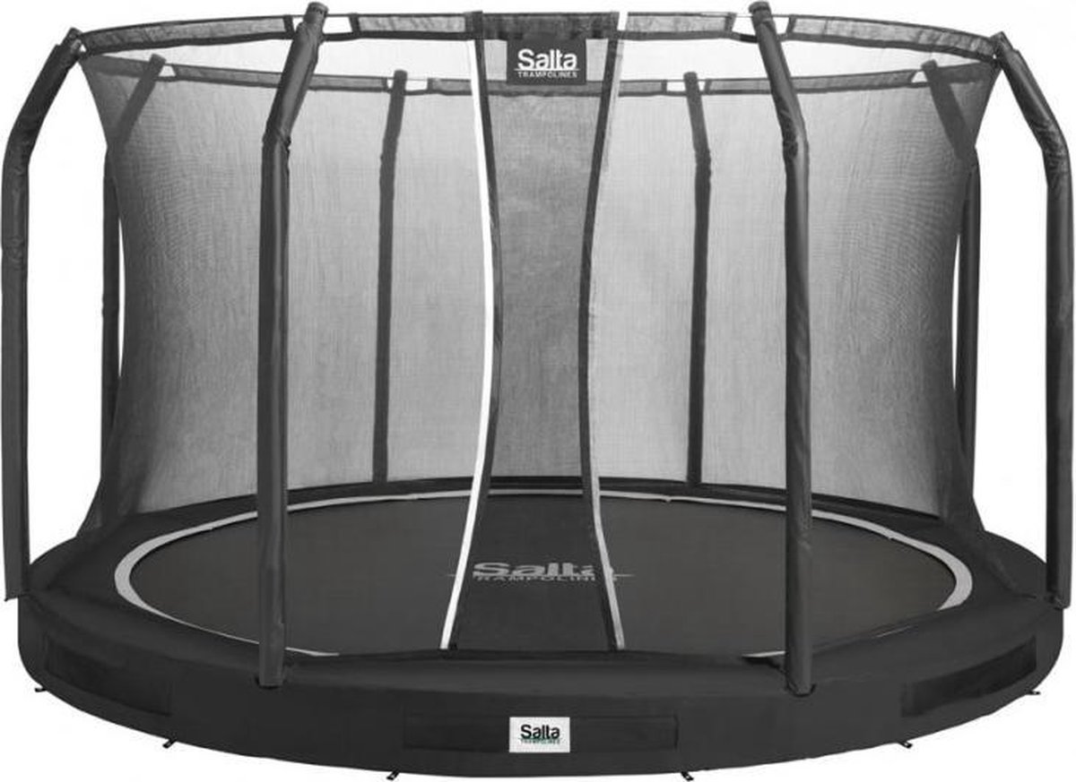   Premium Ground Trampoline met Veiligheidsnet - 366 cm - Zwart
