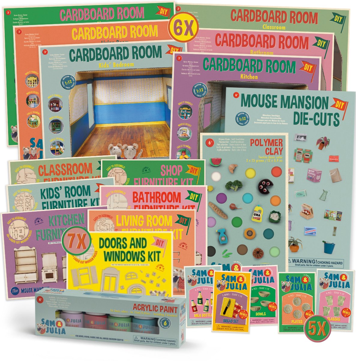 Deluxe Maak je eigen Muizenhuis Knutselpakket - Sam & Julia - Het Muizenhuis
