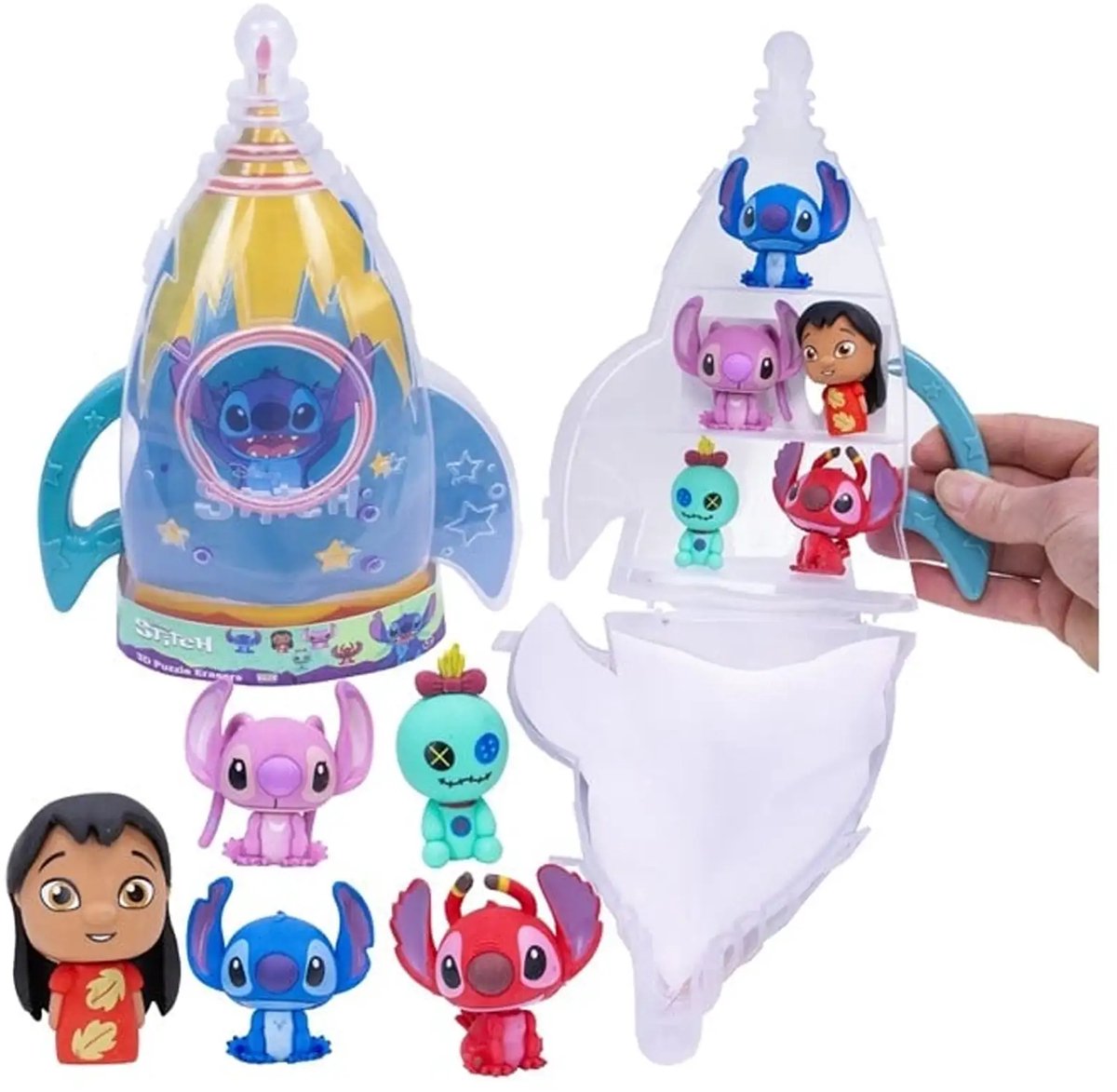 Disney Lilo Stitch 5-Pack Puzzle Palz - Met meeneemkoffer - Schoolspullen - Back to School