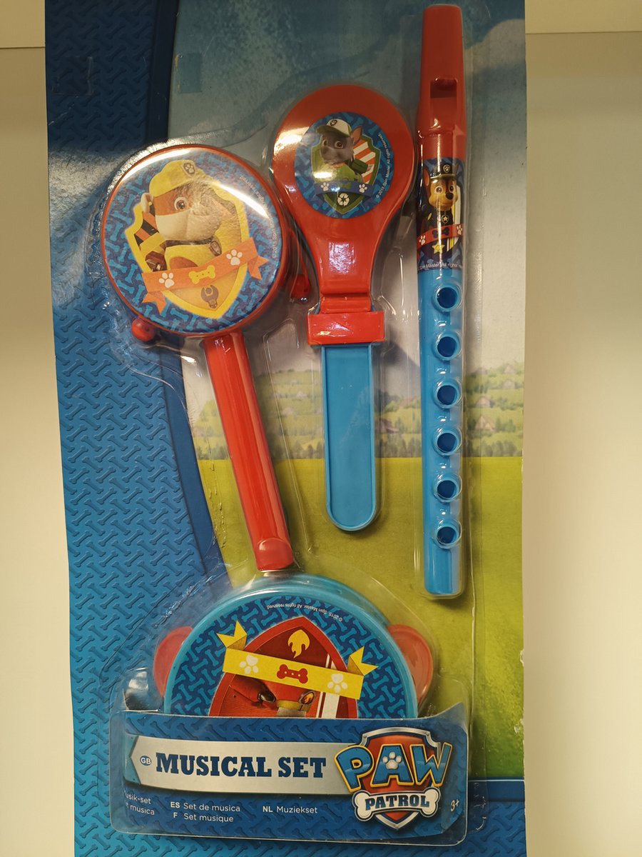 Muziek set paw patrol - set van 3 verschillende instrumenten