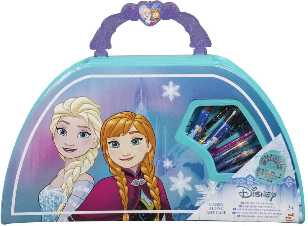 Sambro Frozen Kleurkoffer Elsa & Anna 50-delig