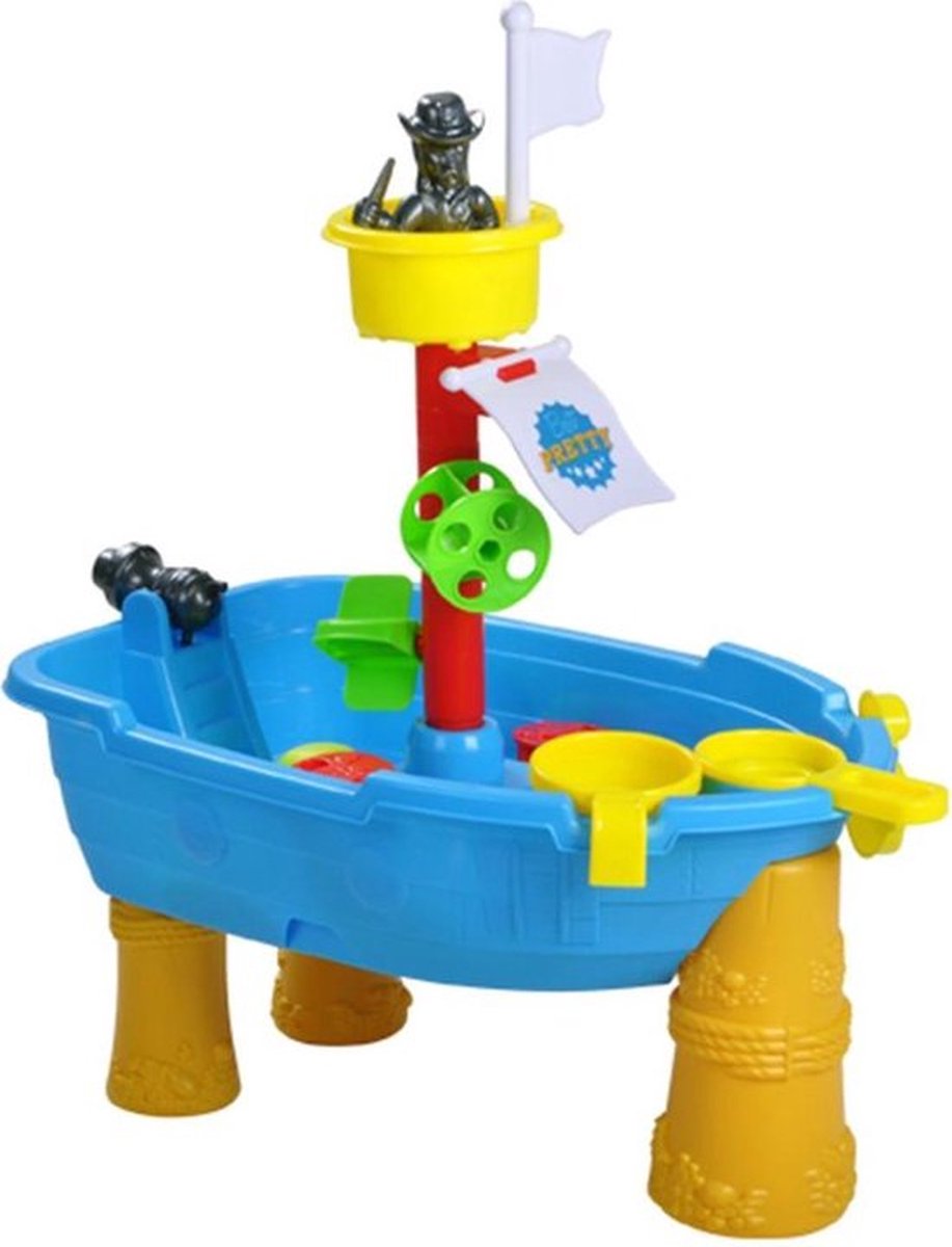 Zand & watertafel - Speeltafel - Waterspeelgoed - Piratenschip - Zand speelset - Buitenspeelgoed - Inclusief accessoires & speelfiguren