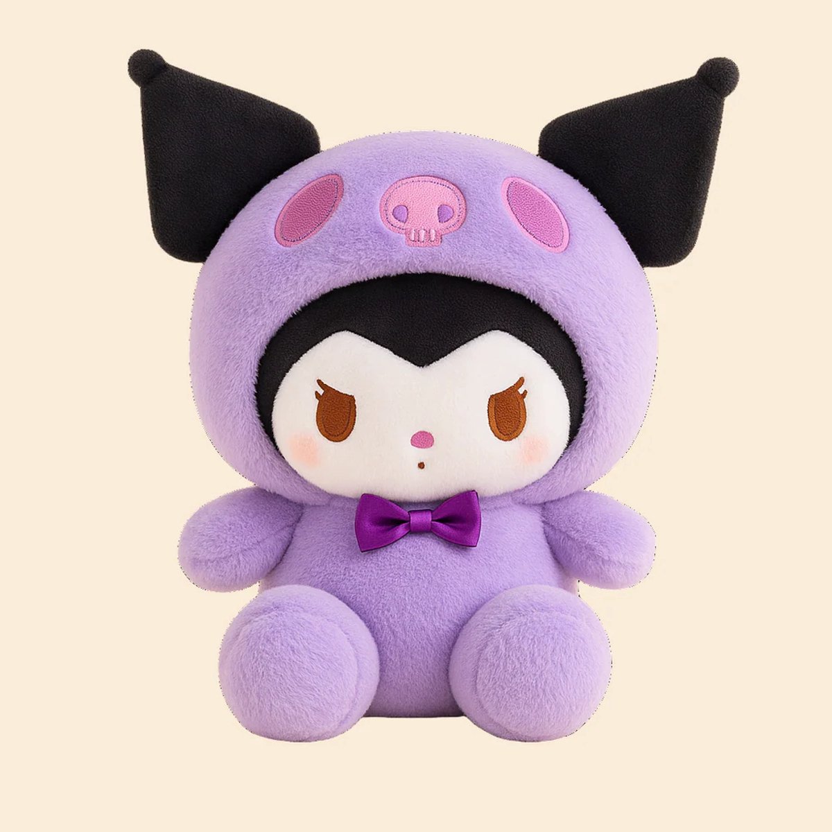 Cutieco Kids - KR - Schattige Kawaii Kat - Berenpak - Paars - Knuffel - 24cm – Super Zacht Pluche Hond – Japans Cute Cadeau - Kawaii stijl - Kawaii Punk Meisje Pop – Zachte Pluche – Uniek Geschenk Japanse Stijl