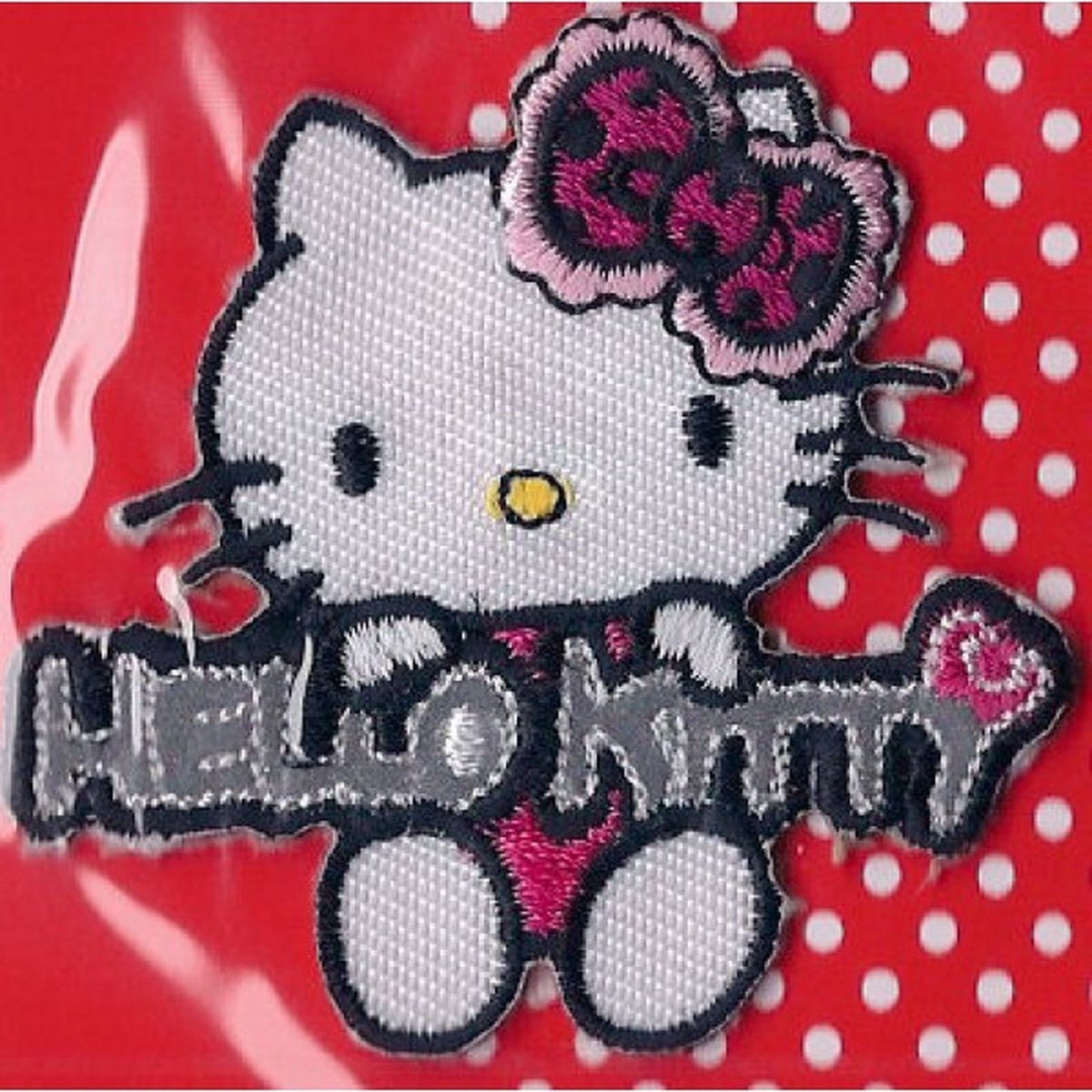 Hello Kitty - applicatie roze/rood met naam