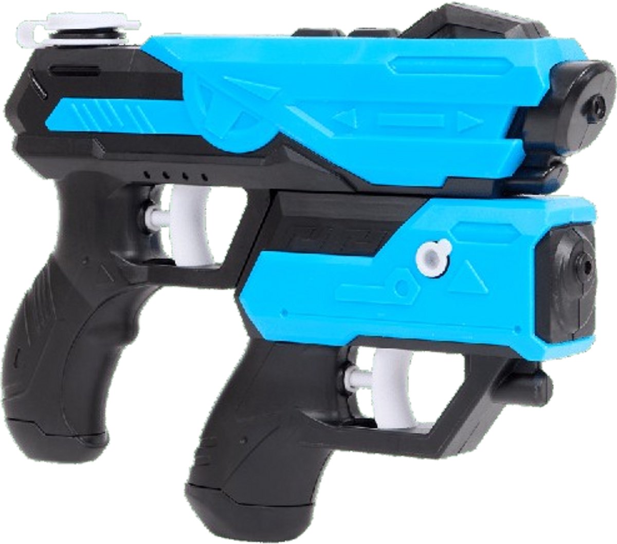 2 in 1 Waterpistool - Blauw - Kunststof - Assorti - 22 x 14 x 2 cm - Dubbelloops - Water Gun - Zomer - Speelgoed - Pret - Kinderen