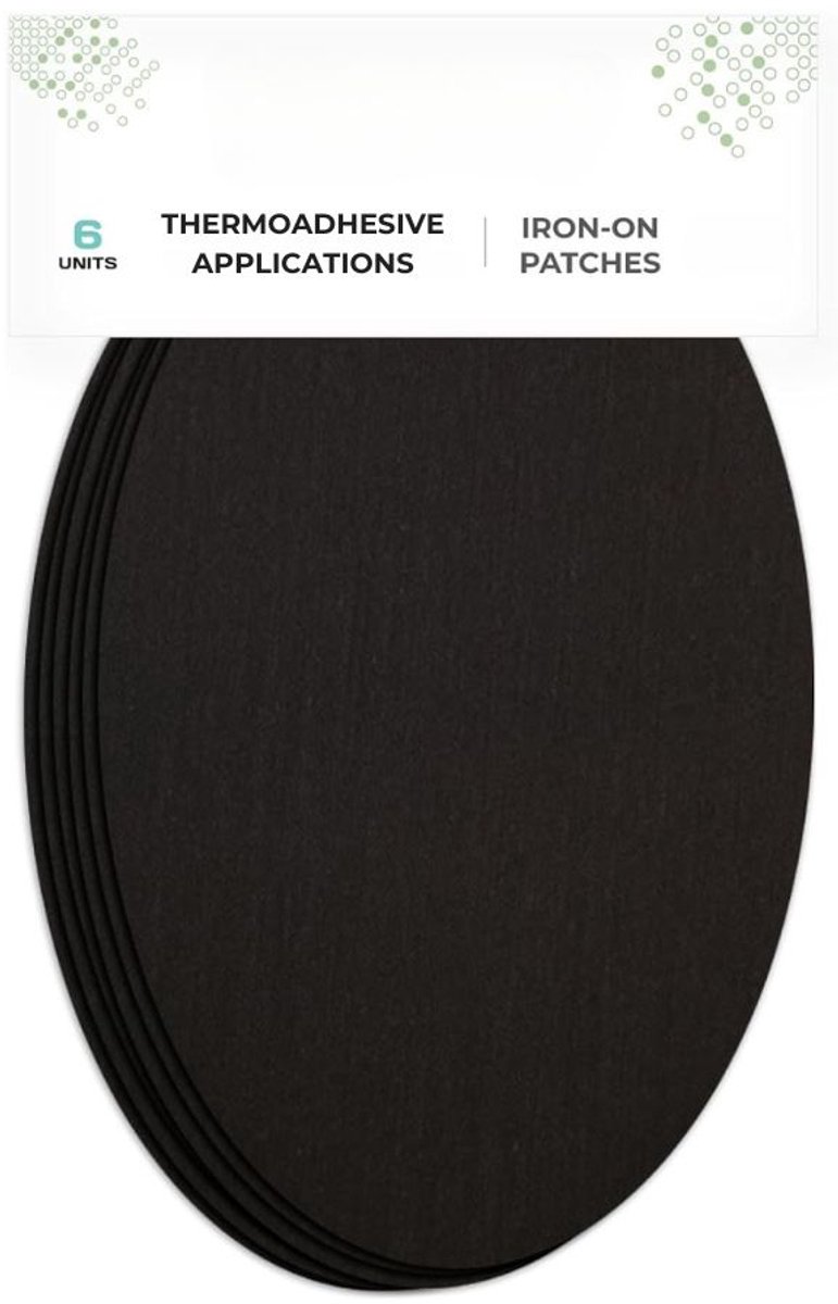 Kleding Reparatie Patch Set - Strijk Embleem - Kleding Reparatie Patches - Opstrijk Reparatiedoek - Jas Reparatie Patches - Sticker - Kleding Accessoires - Waterdichte - Zelfklevende - Zwart - 6 Stuks
