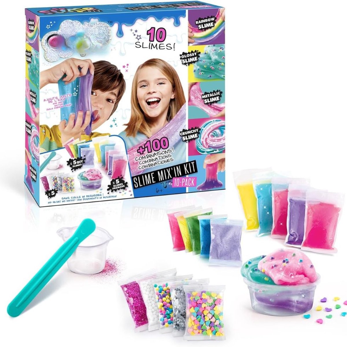Slijm Maken Voor Kinderen - Slijm Packet - Slijm Maken Packet - Fluffy Slijm - Butter Slime Set - Kant en Klaar Slijm - Glutenvrij - Educatief Speelgoed Meisjes - Slijm Producten - 3 tot 12 Jaar - 22 Stuks