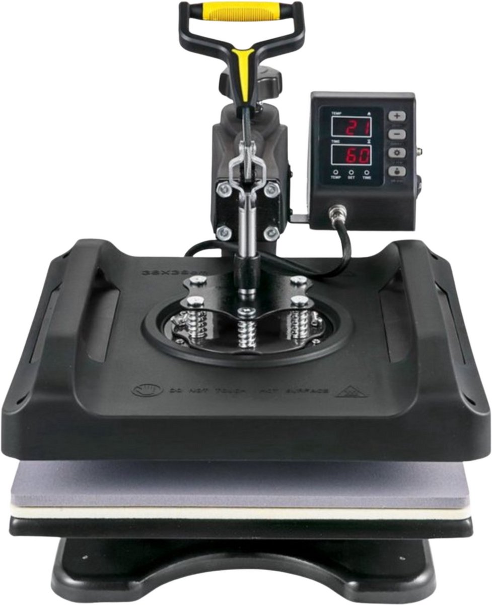 Warmte persmachine - 5 in 1 - Hittepers - 38x38cm - Heat press - T-shirt - Transferpers voor Bedrukking - Ook voor petten - 29x38cm