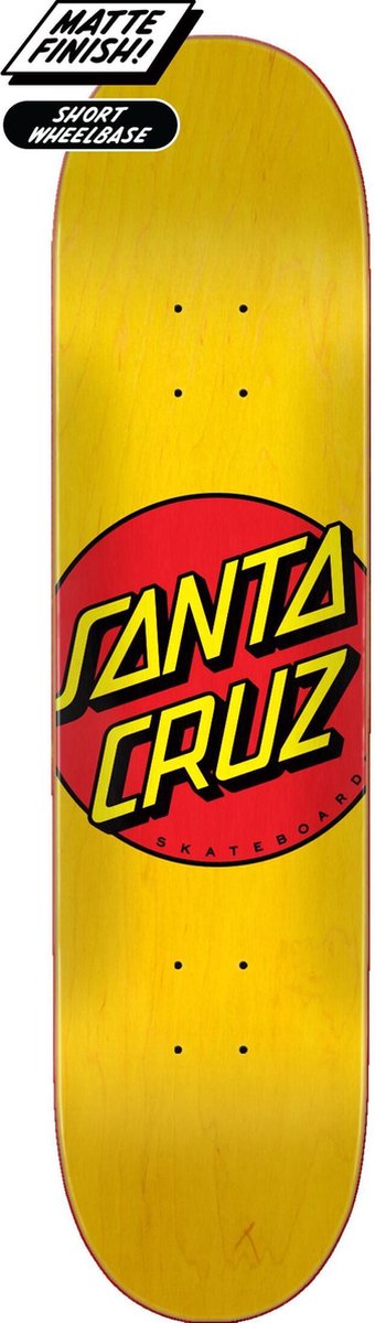 Santa Cruz Classic Dot  7.75” skateboard deck yellow