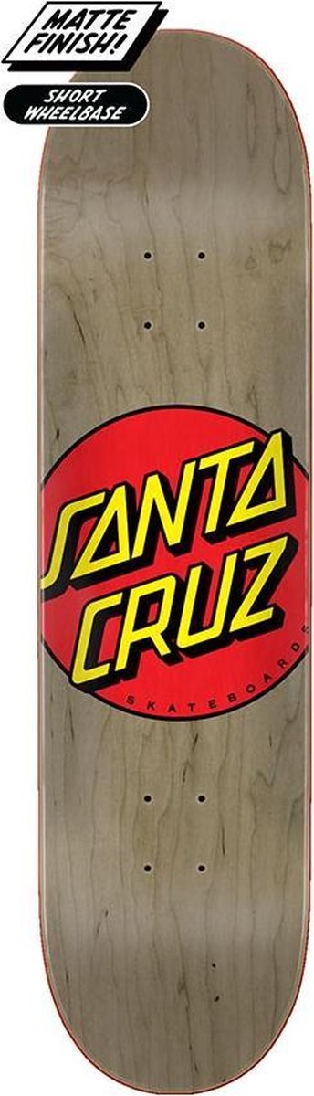 Santa Cruz Classic Dot 8.375 skateboard deck brown