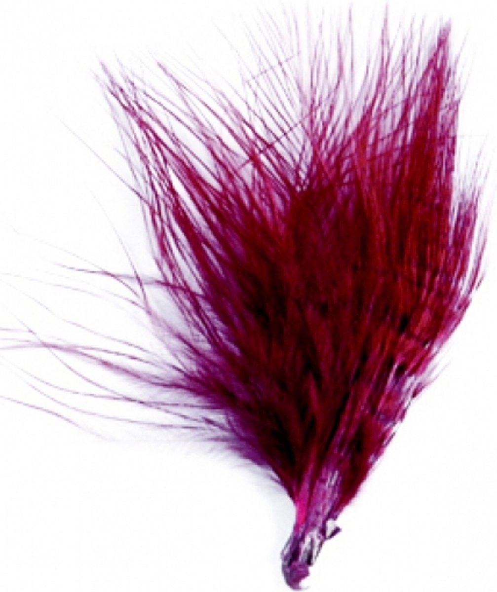 Santex Hobby knutsel veren - 20x - bordeaux rood - 7 cm - sierveren - decoratie