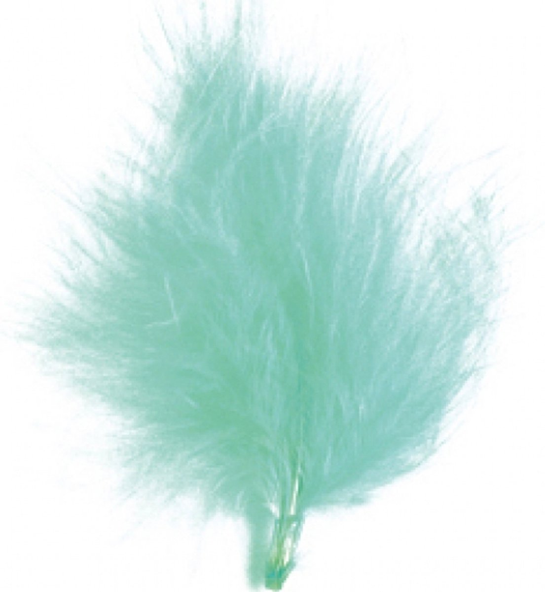 Santex Hobby knutsel veren - 20x - turquoise blauw - 7 cm - sierveren - decoratie