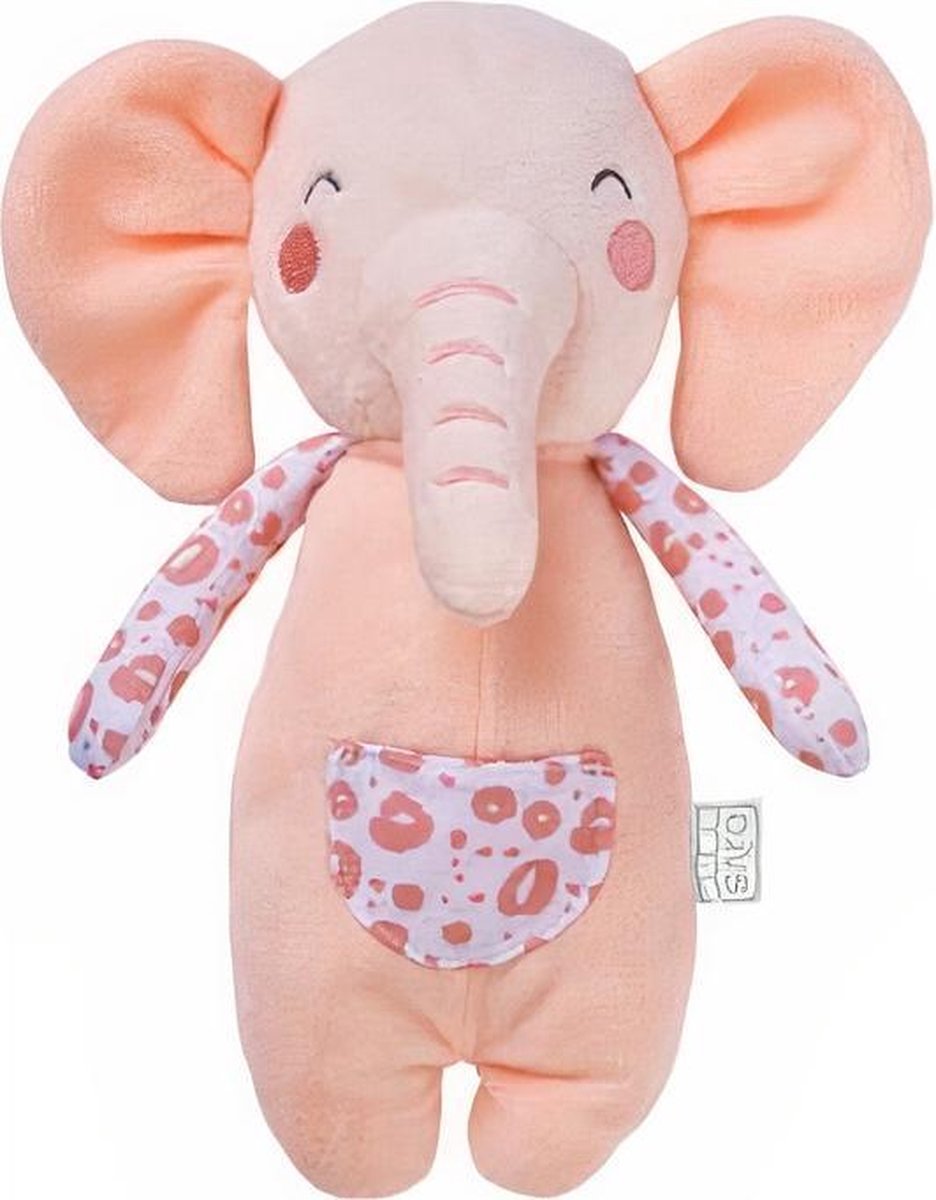 Saro Knuffel Olifant Wild Colors Junior Polyester Zalmroze