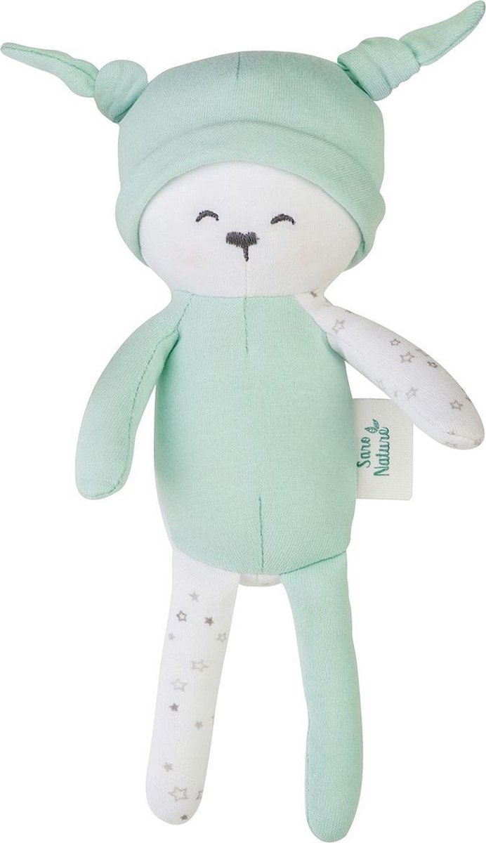 Saro Knuffeldiertje Junior Pluche Groen 15 X 25 Cm