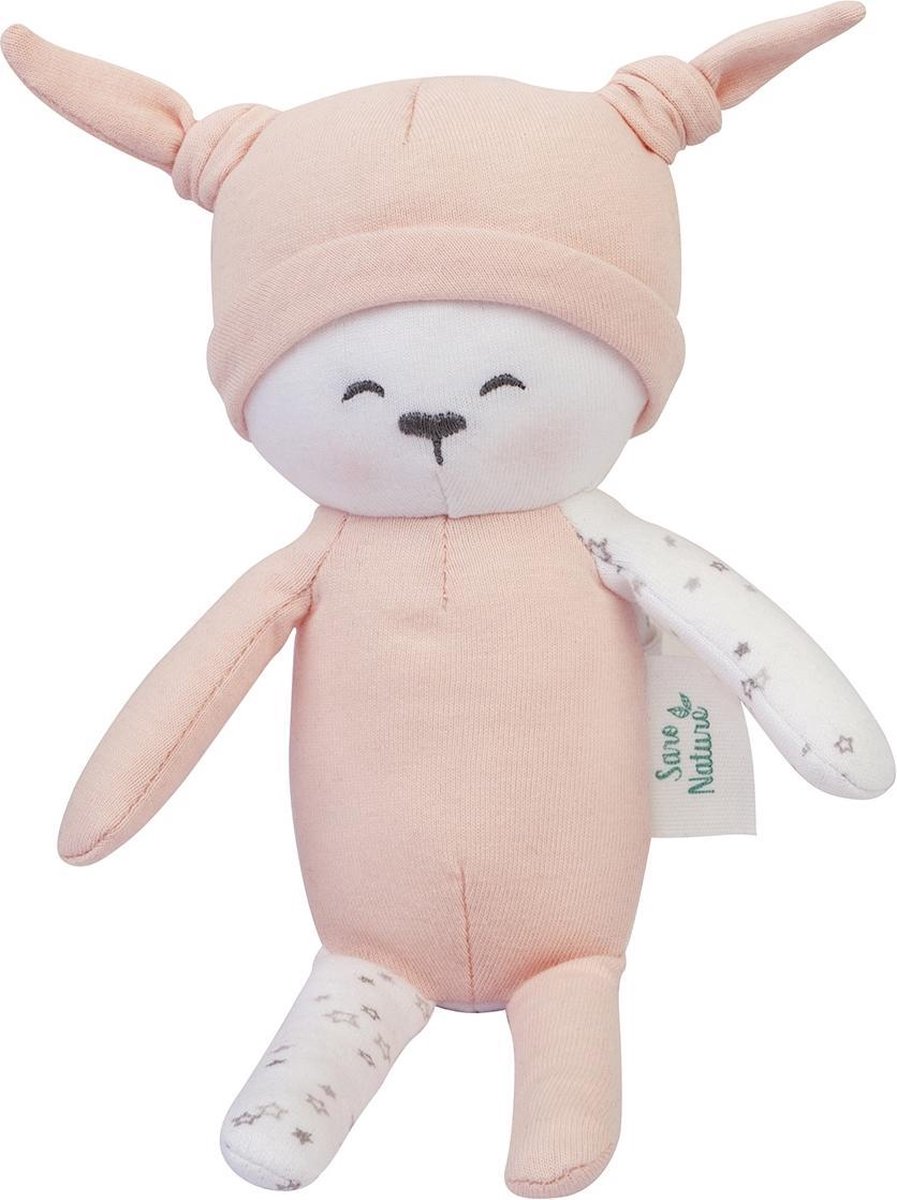 Saro Knuffeldiertje Junior Pluche Roze 15 X 25 Cm