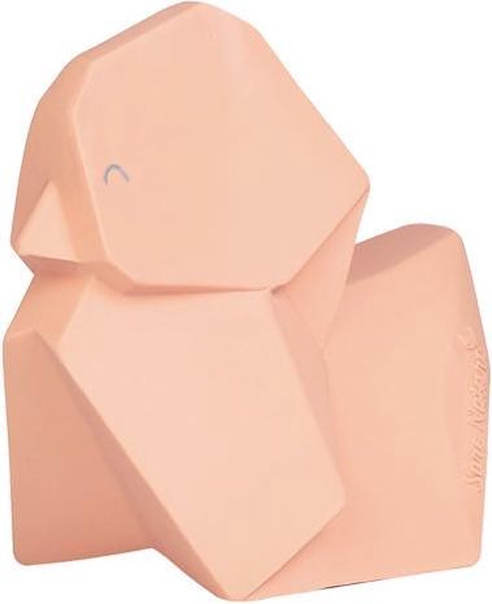 bijtring Origami rubber roze