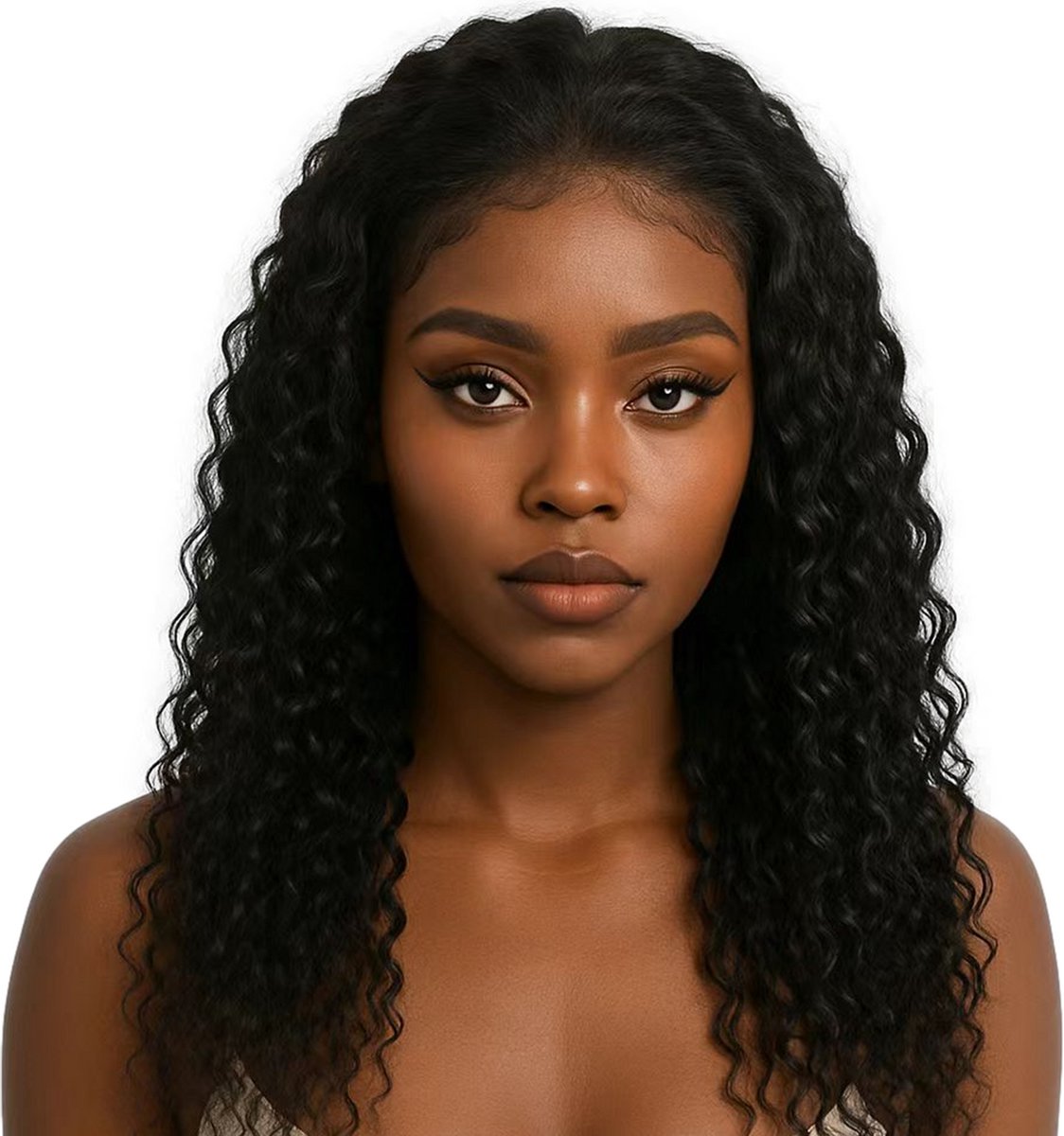 SassyGoods Remy Lace Wig - Zwarte Pruik - Krullend Human Hair – 4x4 Lace Closure – 100% Echt Haar – 180% Dichtheid – Dames - Human Hair - Zwart 1B - 20 inch / 50 cm