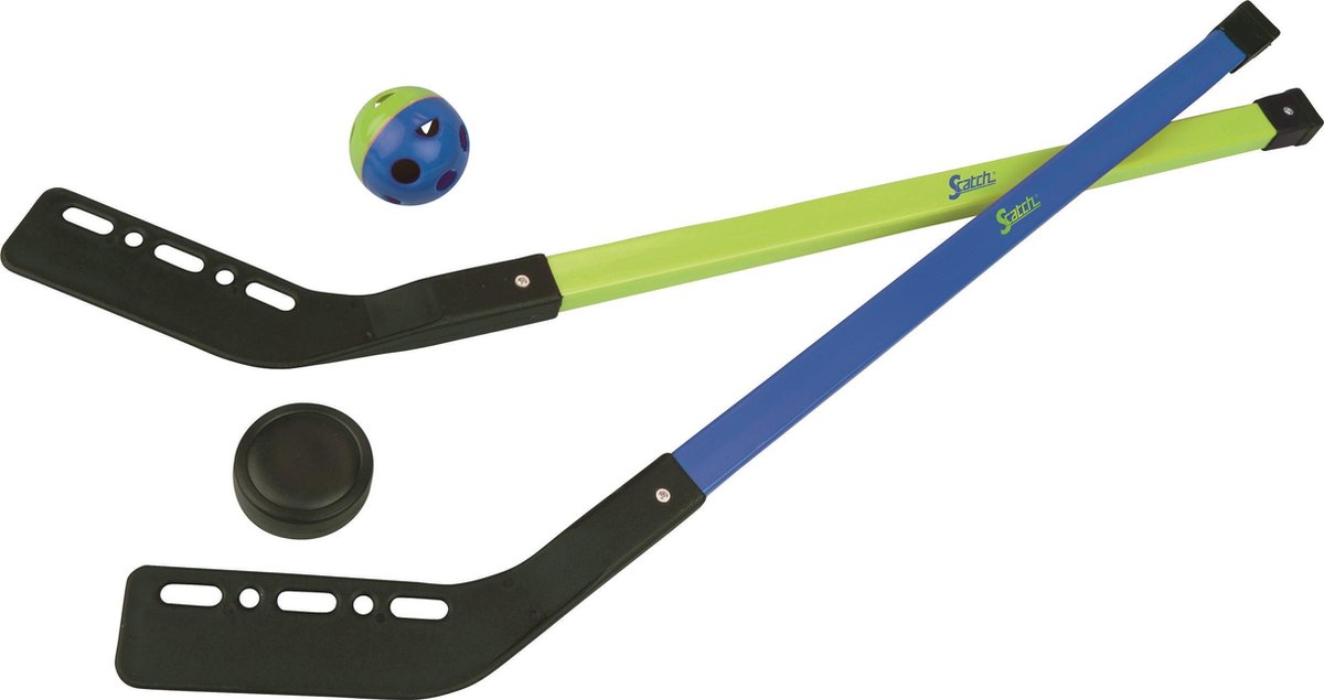 Scatch Straathockeyset - 2 x Stick, 1x Bal, 1x Puck - 77,5 cm - 4-Delig