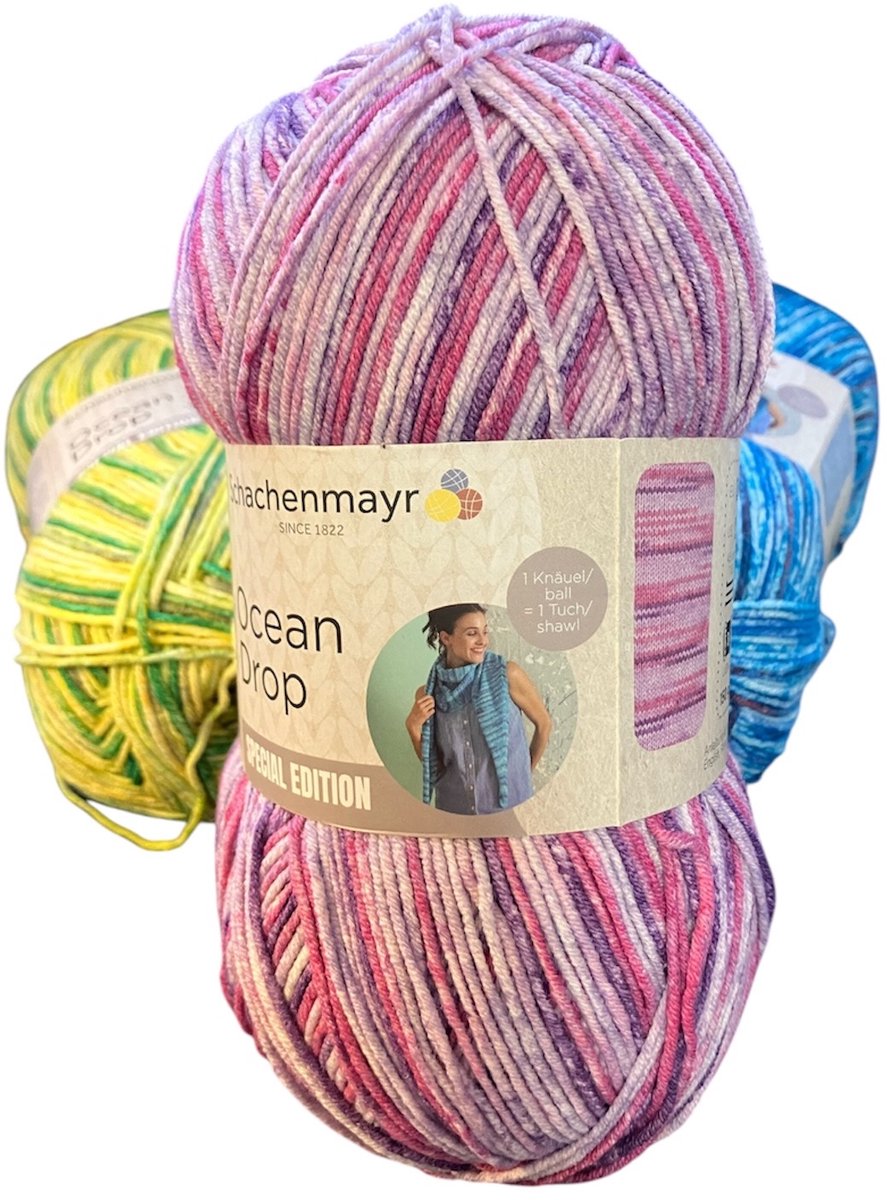 Schachenmayr ocean Drop 80 Paars Mix - bol van 150 gram
