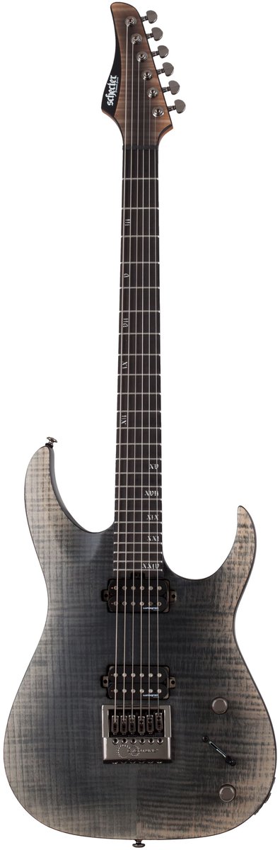 Schecter Banshee Mach 6 Evertune FB Fallout Burst - ST-Style elektrische gitaar