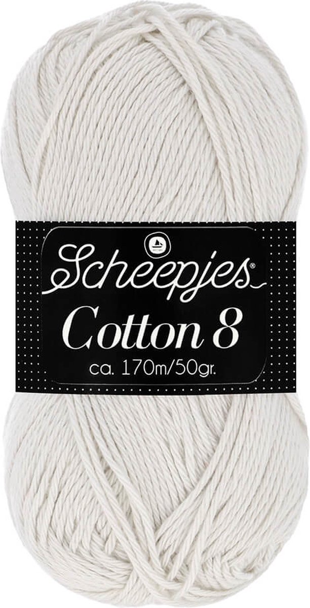 Scheepjes Cotton 8 50 gram nr 700 Grijs