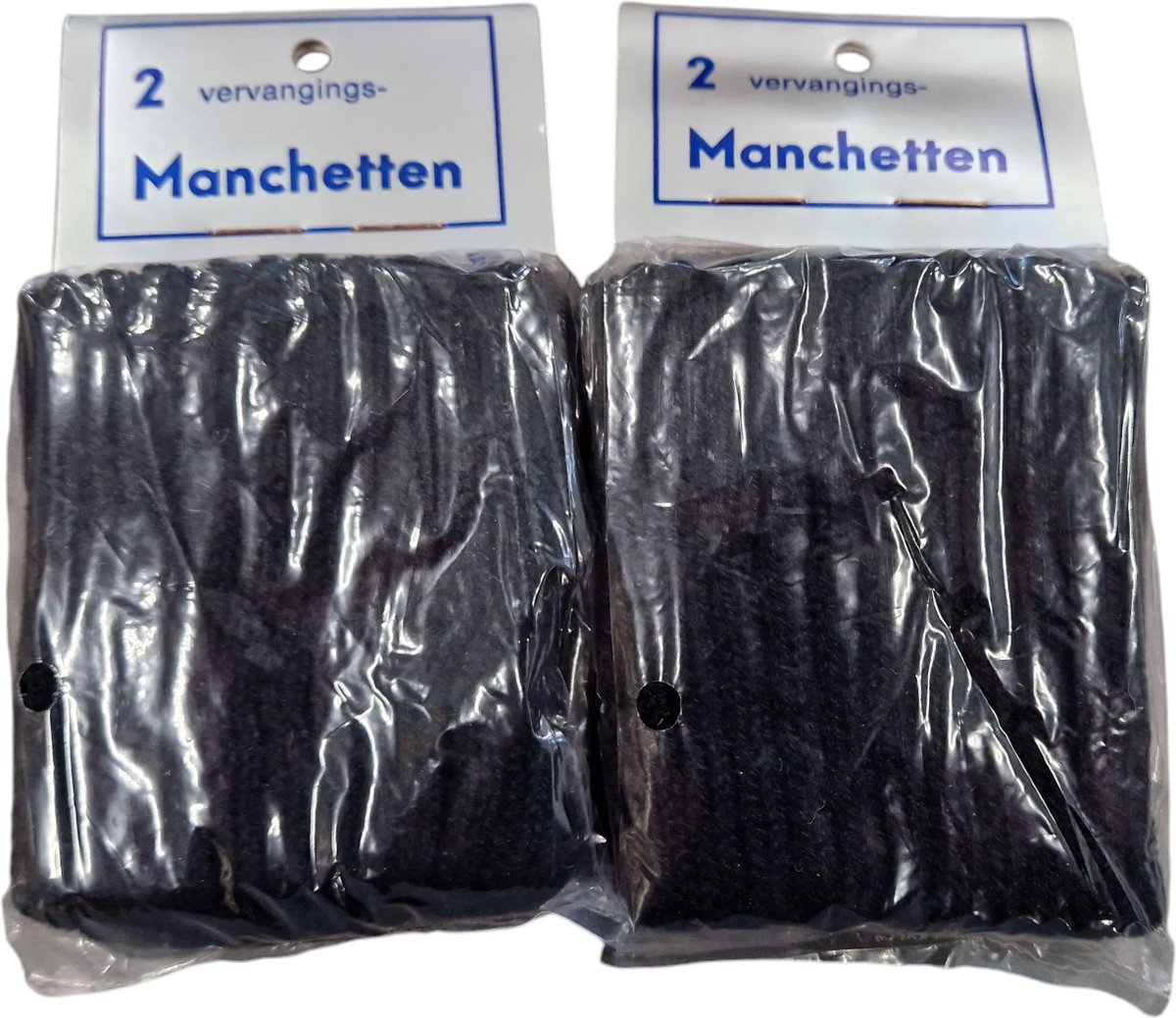 vervangings manchetten zwart 2stuks manchet boordstof