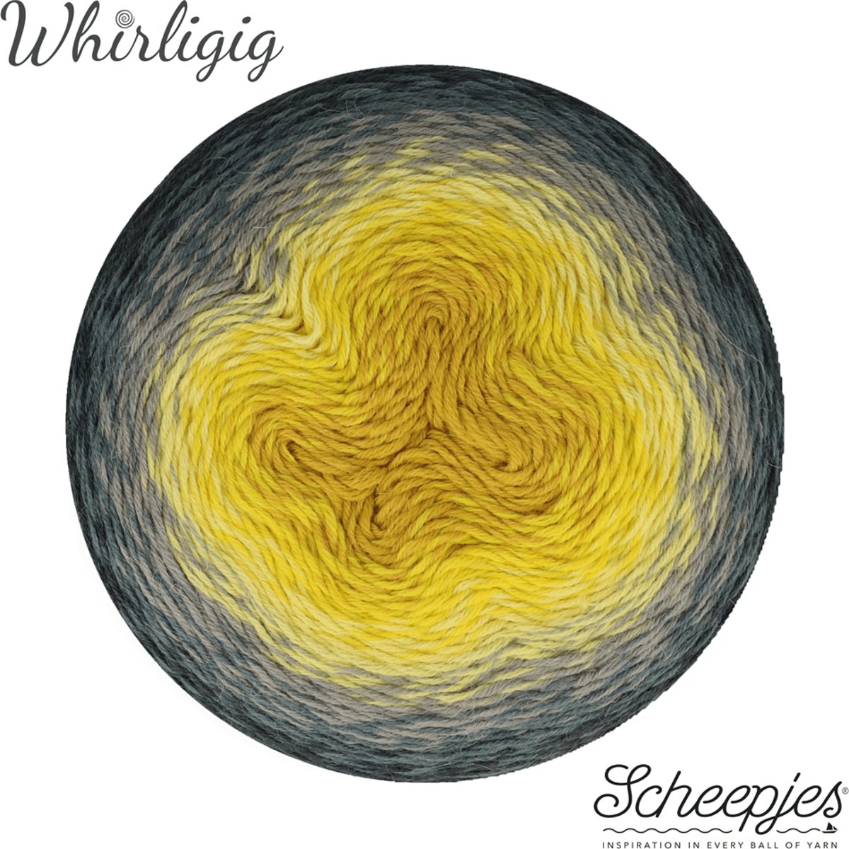 Scheepjes Whirligig 1x1000m - 200 Grey to Ochre