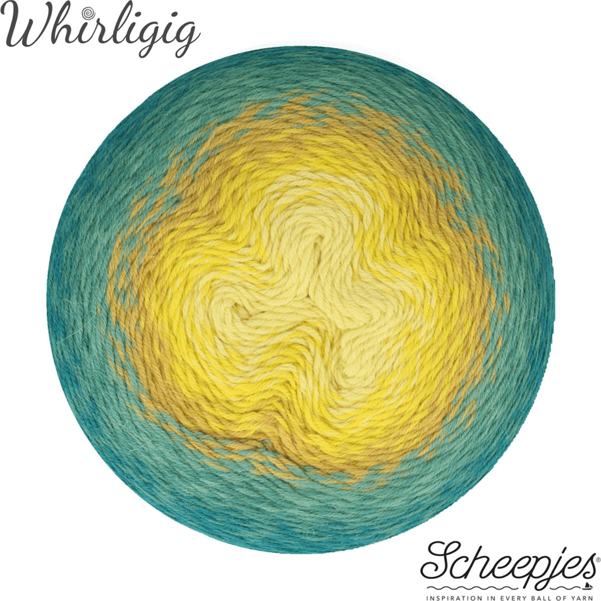 Scheepjes Whirligig 1x1000m - 203 Teal to Yellow