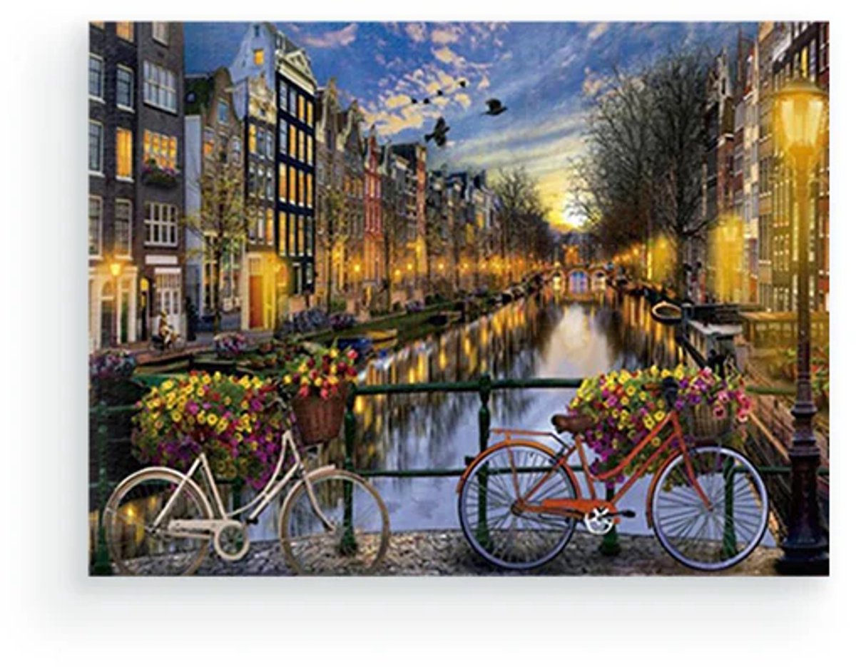 Schilderenopnummers.com® Amsterdam - 50x40 cm – Schilderen op nummer -Schilderen op nummer volwassenen