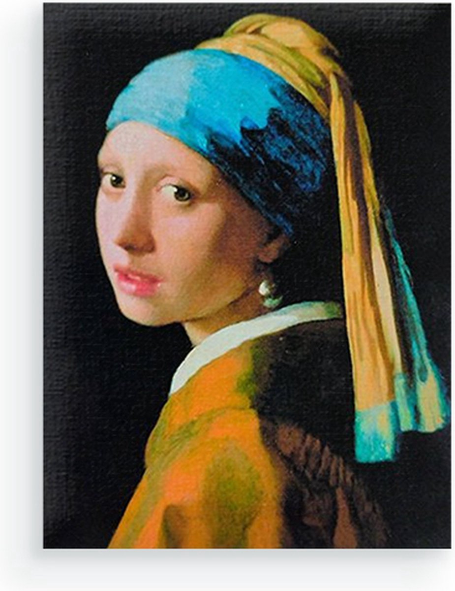 Schilderenopnummers.com® Meisje met de parel - 50x40 cm – Schilderen op nummer -Schilderen op nummer volwassenen